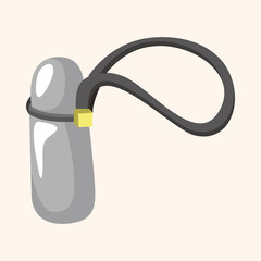 Travel equipment water bottle theme elements