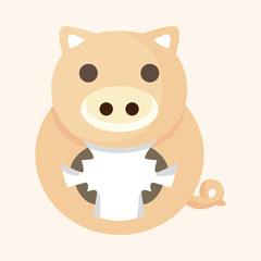 animal pig cartoon theme elements