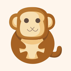 animal monkey cartoon theme elements