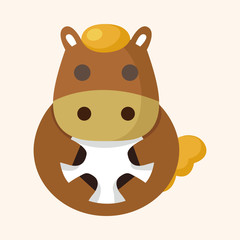 animal horse cartoon theme elements