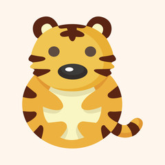 animal tiger cartoon theme elements