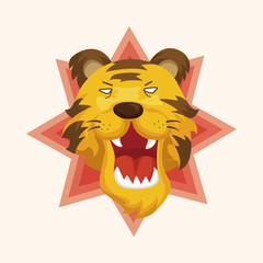 animal tiger cartoon theme elements