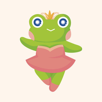 animal frog dancing cartoon theme elements
