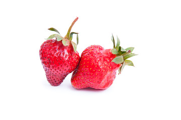 Strawberries isolated on white background
