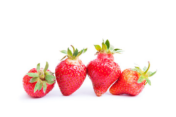 Strawberries isolated on white background