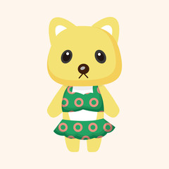 animal cat summer cartoon theme elements