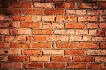 Old grunge brick wall background