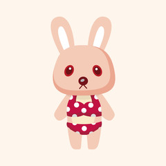 animal rabbit summer cartoon theme elements