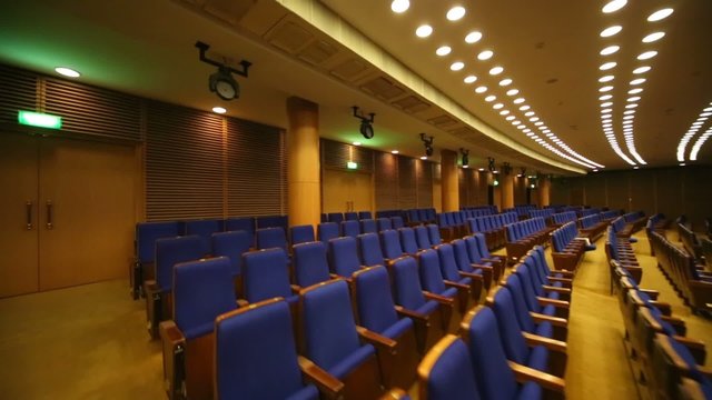 Large hall for presentations with seats at the Kremlin Palace
