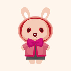 animal rabbit winter cartoon theme elements