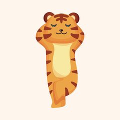 animal tiger cartoon theme elements