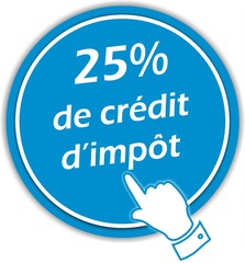 bouton 25% de crédit d'impôt