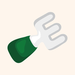 beach equipment shovel theme elements