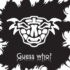 original face masks ancient gods, for tattoo and ancient amulets