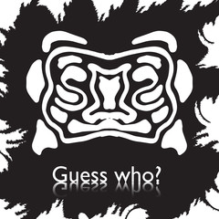 original face masks ancient gods, for tattoo and ancient amulets