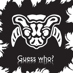 original face masks ancient gods, for tattoo and ancient amulets