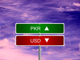 PKR USD Forex Sign