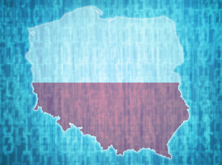 Naklejka premium poland administrative divisions