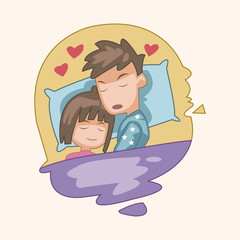 Valentine's day couple theme elements