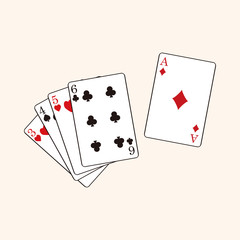 casino poker card theme elements