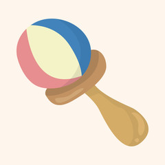 Baby rattle theme elements