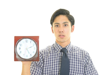 時計を持つビジネスマン