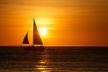 Fototapeta na wymiar Beautiful sunset at Boracay, Philippines