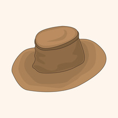 Fishing hat theme elements