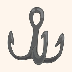 Fishing bait theme elements