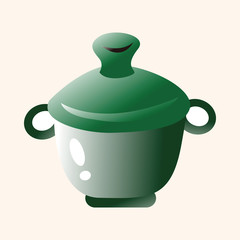 kitchenware pot theme elements
