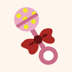 Baby rattle theme elements