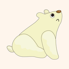 animal polar bear cartoon theme elements