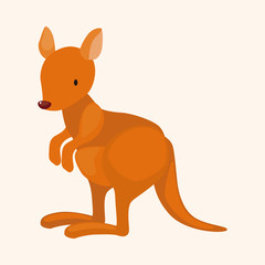 animal kangeroo cartoon theme elements © notkoo2008