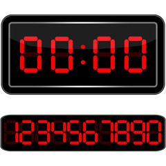 Digital Clock . Digital Uhr Nummer - 80164068