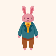 animal rabbit worker cartoon theme elements