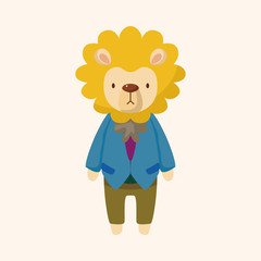 animal lion worker cartoon theme elements