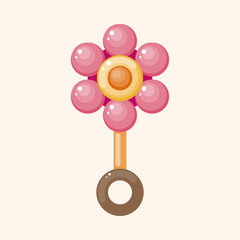 Baby rattle theme elements