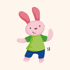 animal dancing cartoon theme elements