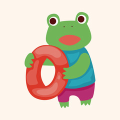 animal summer cartoon theme elements