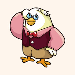 animal worker cartoon theme elements