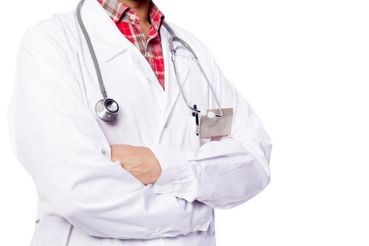Medical doctor on white background