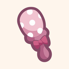 Baby rattle theme elements