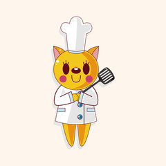 animal chef cartoon theme elements