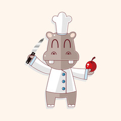 animal chef cartoon theme elements