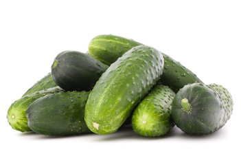 Cucumber vegetable  isolated on white background cutout