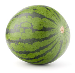 Ripe watermelon isolated on white background cutout