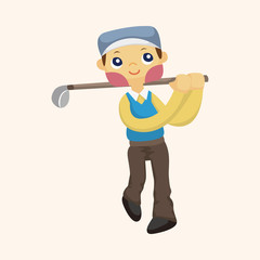 golf equipment theme elements