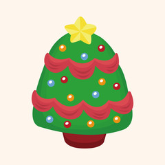 Christmas tree theme elements