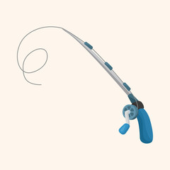 Fishing rods theme elements