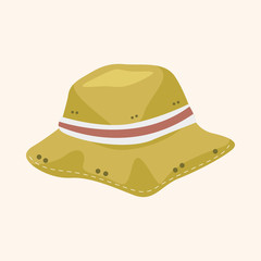 Fishing hat theme elements